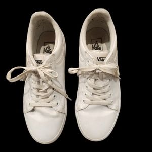 Vans Off The Wall White Leather Sneakers